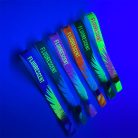 Stoffarmbänder (15 x 340 mm, einseitig farbig FLUORESCENT bedruckt) - mit wiederverschließbarem Verschluss aus Bambus-Kunststoff