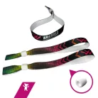 Stoffarmbänder (15x300mm, einseitig farbig bedruckt) - wiederverschließbarer Verschluss - Kunststoff- Kindergröße