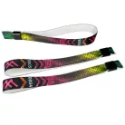 Stoffarmbänder (15 x 340 mm, einseitig farbig bedruckt mit variablen Daten) - mit Selbstschließring aus Kunststoff