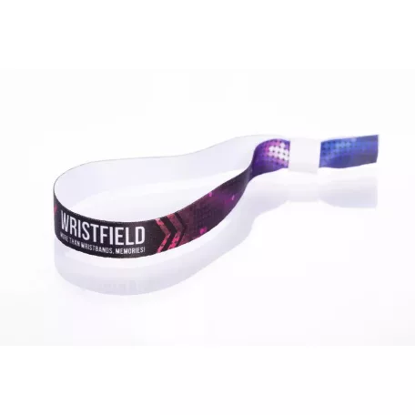 Stoffarmbänder (15x340mm, einseitig farbig bedruckt mit variablen Daten)- Selbstschließring -Kunststoff - EXPRESS