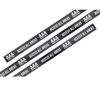   Stoffarmbänder (15 x 340 mm, einseitig farbig bedruckt) - mit schwarzem Selbstschließring aus Kunststoff und festem Musterdruck - AAA