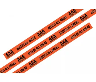   Stoffarmbänder (15 x 340 mm, einseitig farbig bedruckt) - mit schwarzem Selbstschließring aus Kunststoff und festem Musterdruck - AAA