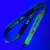 Schlüsselband Satin personalisiert 20x900 mm FLUORESCENT bedruckt - mit Schlüsselkarabiner 