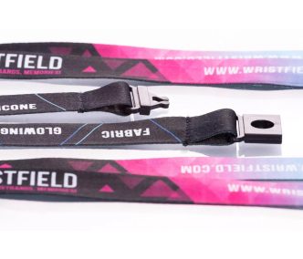   SATIN Schlüsselband personalisiert 20x900mm - mit Schlüsselkarabiner und Sicherheitsanschluss