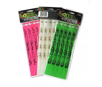   Partypack-mit  40 Stück Party Patterns Einlassbänder +  10 Stück VIP Patterns