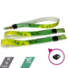 R-PET Einlassbänder (aus recycelten PET- Flaschen, 15x340mm, einseitig bedruckt mit variablen Daten) - Selbstschließring -Kunststoff - EXPRESS