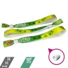 R-PET Einlassbänder (aus recycelten PET- Flaschen, 15x340mm, einseitig bedruckt, mit variablen Daten) - wiederverschließbarer Verschluss - Kunststoff