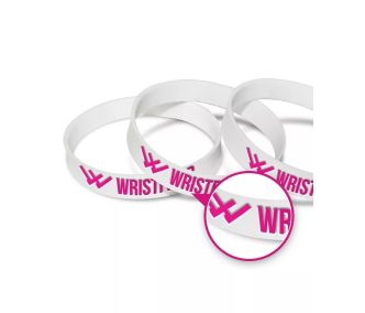 Silikonarmband - tiefgeprägt einfarbig gefärbt