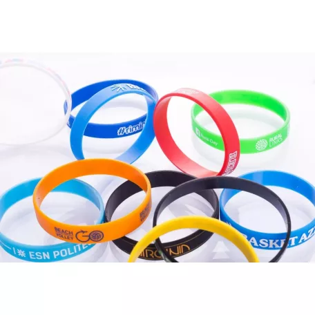 Silikonarmband mit einfarbiger Beschriftung - Kindergröße