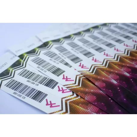 Tyvek 1" Einlassbänder mit Vollfarbdruck und variablen Daten (Barcode, Nummerierung usw.)