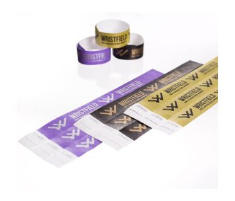   Tyvek 1" personalisierte Einlassbänder, haltbar und wasserfest, mit Seriennummerierung - einfarbig bedruckt (TOP Qualität)