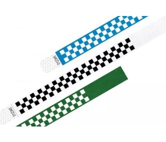 Tyvek 3/4" Patterns Einlassbänder - Checkerboard