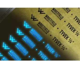 Tyvek 3/4" Einlassbänder mit UV-Beschriftung