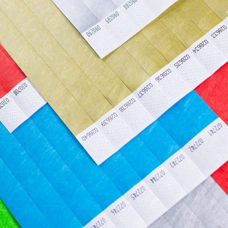 Tyvek 3/4" Einlassbänder,  Seriennummer, haltbar und wasserfest - unbedruckt (TOP Qualität)