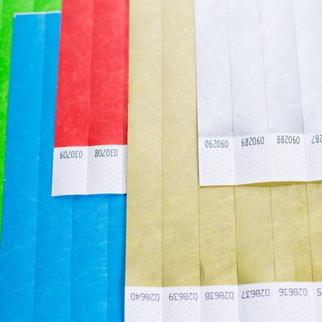 Tyvek 3/4" Einlassbänder,  Seriennummer, haltbar und wasserfest - unbedruckt (TOP Qualität)